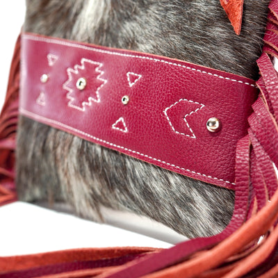 Patsy - Longhorn w/ Red Pebble Leather-Patsy-Western-Cowhide-Bags-Handmade-Products-Gifts-Dancing Cactus Designs