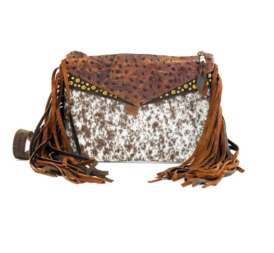 Patsy - Longhorn w/ Saddle Ostrich-Patsy-Western-Cowhide-Bags-Handmade-Products-Gifts-Dancing Cactus Designs