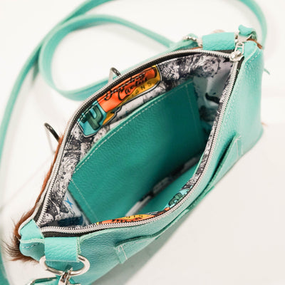 Patsy - Red Brindle w/ Onyx Tool-Patsy-Western-Cowhide-Bags-Handmade-Products-Gifts-Dancing Cactus Designs