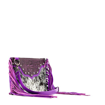 Patsy - Salt/Pepper w/ Amethyst Croc-Patsy-Western-Cowhide-Bags-Handmade-Products-Gifts-Dancing Cactus Designs