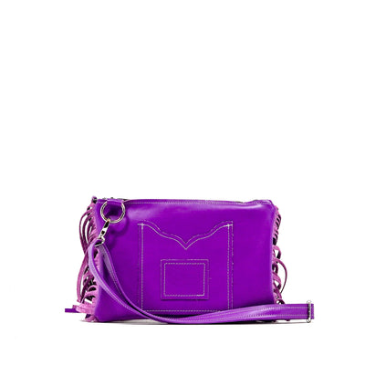 Patsy - Salt/Pepper w/ Amethyst Croc-Patsy-Western-Cowhide-Bags-Handmade-Products-Gifts-Dancing Cactus Designs
