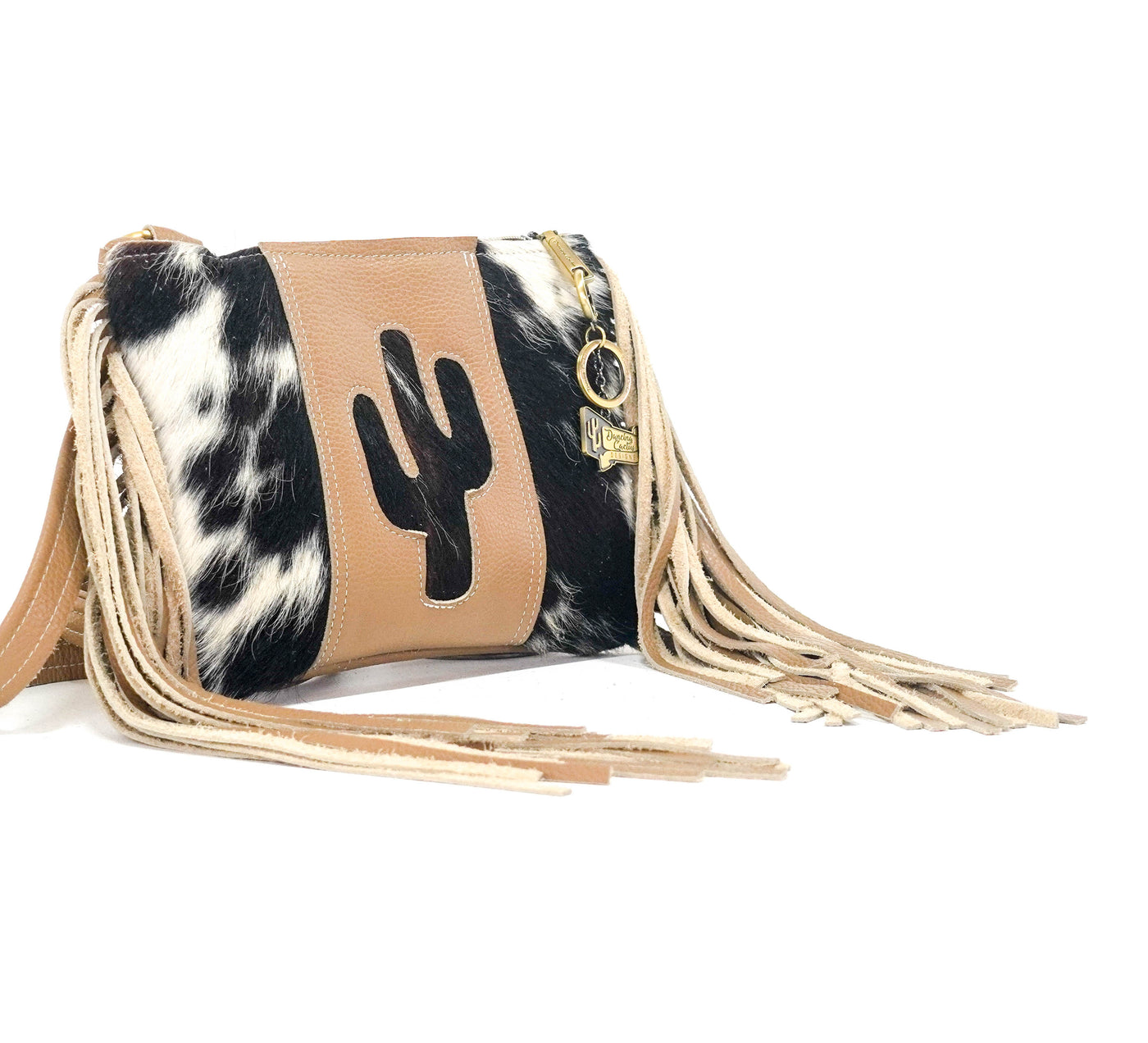 Patsy - Tricolor w/ Latte Leather-Patsy-Western-Cowhide-Bags-Handmade-Products-Gifts-Dancing Cactus Designs