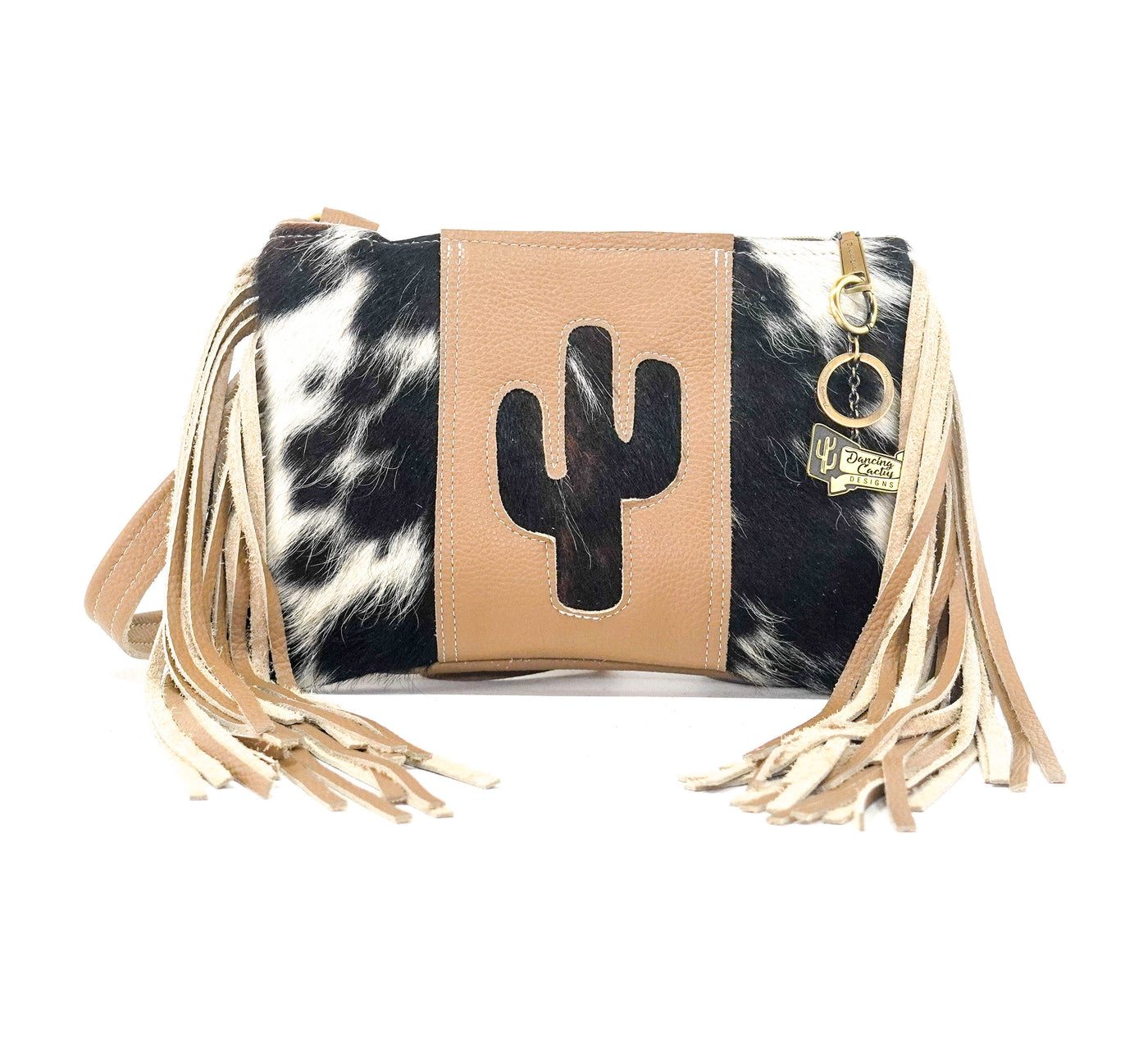 Patsy - Tricolor w/ Latte Leather-Patsy-Western-Cowhide-Bags-Handmade-Products-Gifts-Dancing Cactus Designs