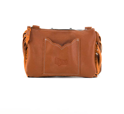 Patsy - Tricolor w/ Saddle Ostrich-Patsy-Western-Cowhide-Bags-Handmade-Products-Gifts-Dancing Cactus Designs