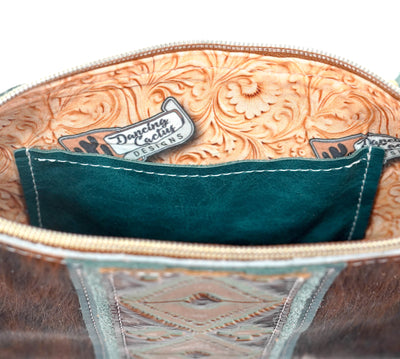 Patsy - Tricolor w/ Santa Fe Navajo-Patsy-Western-Cowhide-Bags-Handmade-Products-Gifts-Dancing Cactus Designs