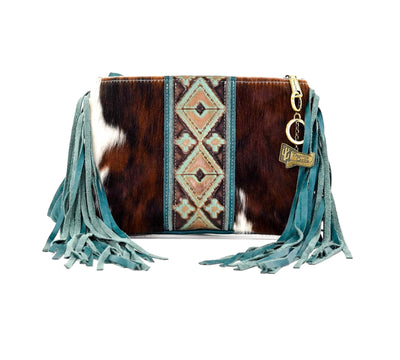 Patsy - Tricolor w/ Santa Fe Navajo-Patsy-Western-Cowhide-Bags-Handmade-Products-Gifts-Dancing Cactus Designs