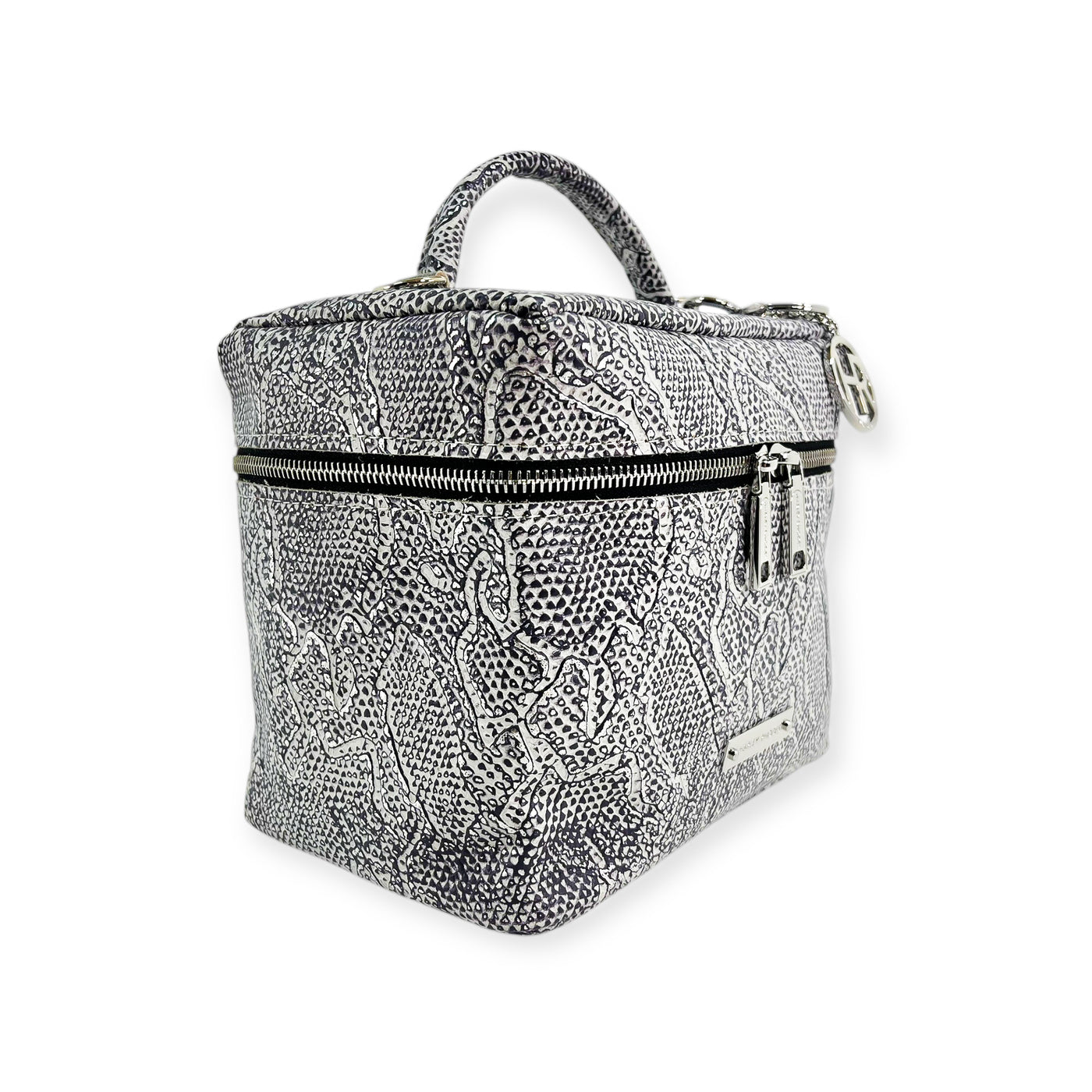 Petite Train Case-Luggage & Bags > Cosmetic & Toiletry Bags > Travel Organizer Bags-Western-Cowhide-Bags-Handmade-Products-Gifts-Dancing Cactus Designs