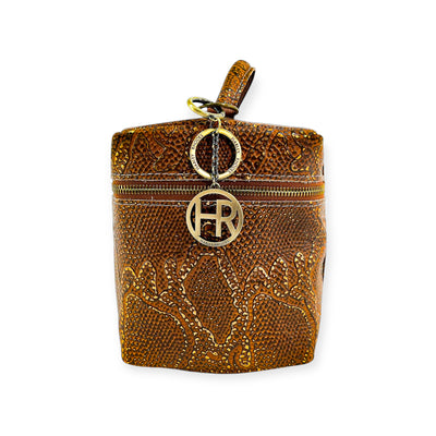 Petite Train Case-Luggage & Bags > Cosmetic & Toiletry Bags > Travel Organizer Bags-Western-Cowhide-Bags-Handmade-Products-Gifts-Dancing Cactus Designs