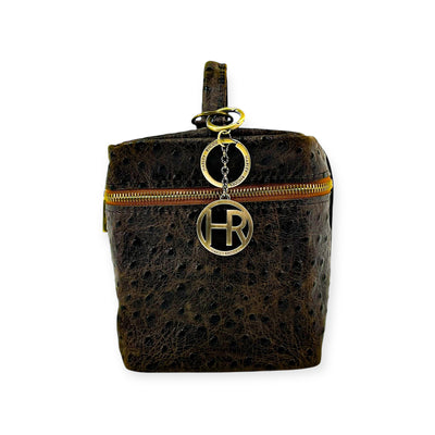 Petite Train Case-Luggage & Bags > Cosmetic & Toiletry Bags > Travel Organizer Bags-Western-Cowhide-Bags-Handmade-Products-Gifts-Dancing Cactus Designs