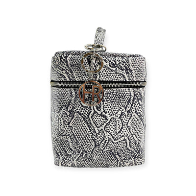 Petite Train Case-Luggage & Bags > Cosmetic & Toiletry Bags > Travel Organizer Bags-Western-Cowhide-Bags-Handmade-Products-Gifts-Dancing Cactus Designs