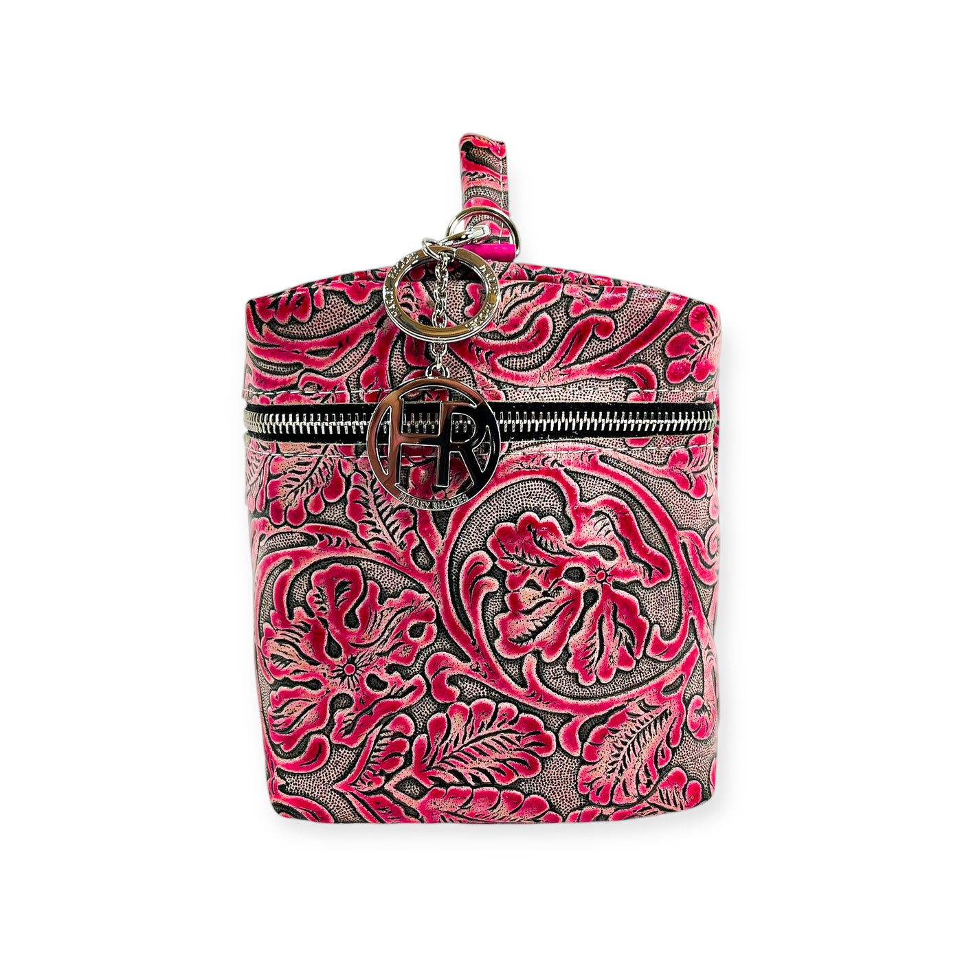 Petite Train Case-Luggage & Bags > Cosmetic & Toiletry Bags > Travel Organizer Bags-Western-Cowhide-Bags-Handmade-Products-Gifts-Dancing Cactus Designs