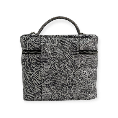 Petite Train Case-Luggage & Bags > Cosmetic & Toiletry Bags > Travel Organizer Bags-Western-Cowhide-Bags-Handmade-Products-Gifts-Dancing Cactus Designs