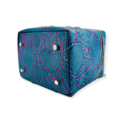 Petite Train Case-Luggage & Bags > Cosmetic & Toiletry Bags > Travel Organizer Bags-Western-Cowhide-Bags-Handmade-Products-Gifts-Dancing Cactus Designs