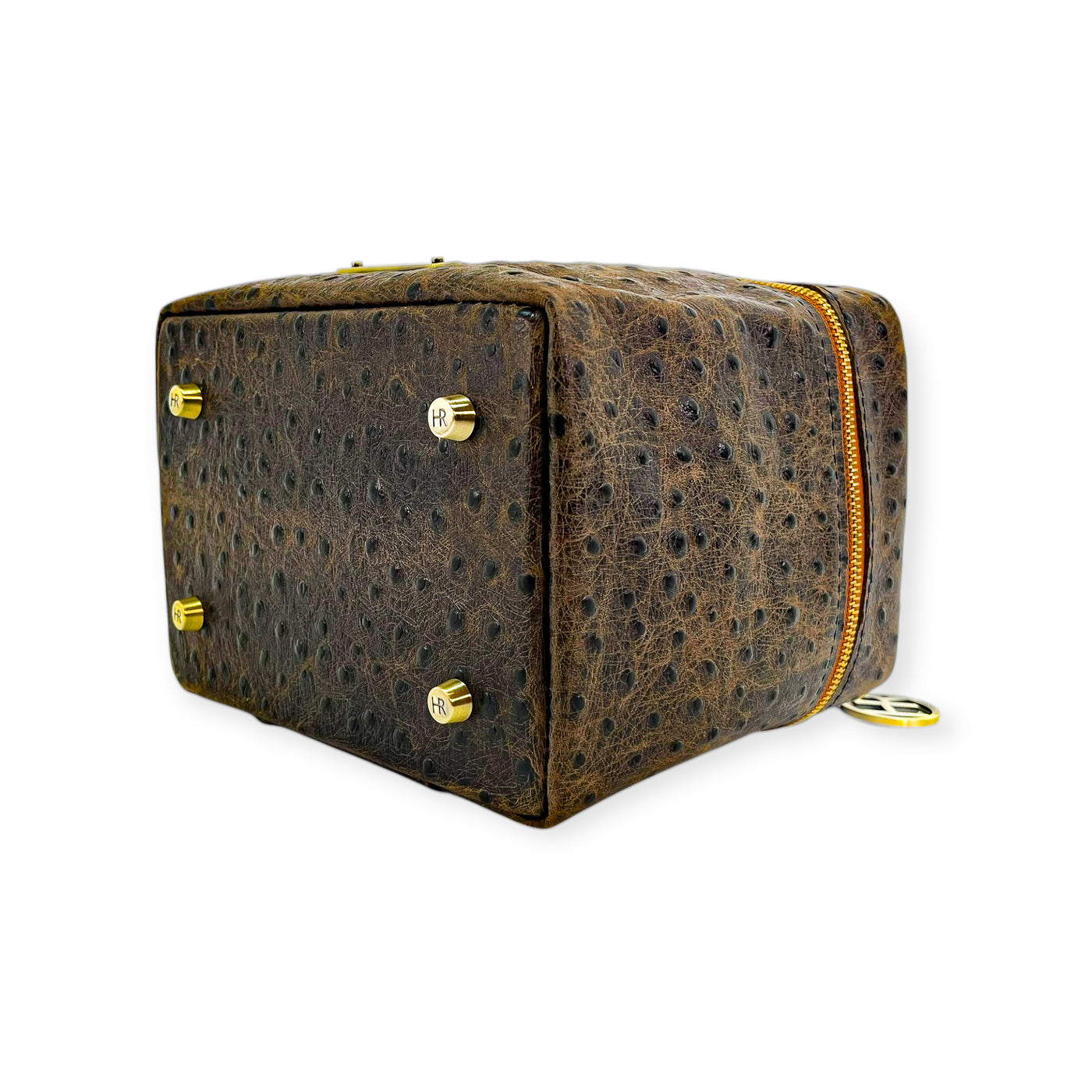 Petite Train Case-Luggage & Bags > Cosmetic & Toiletry Bags > Travel Organizer Bags-Western-Cowhide-Bags-Handmade-Products-Gifts-Dancing Cactus Designs