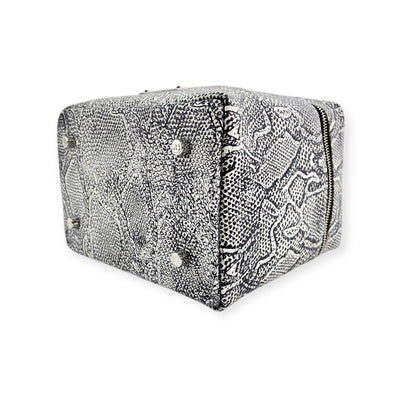 Petite Train Case-Luggage & Bags > Cosmetic & Toiletry Bags > Travel Organizer Bags-Western-Cowhide-Bags-Handmade-Products-Gifts-Dancing Cactus Designs