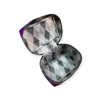 Petite Train Case-Luggage & Bags > Cosmetic & Toiletry Bags > Travel Organizer Bags-Western-Cowhide-Bags-Handmade-Products-Gifts-Dancing Cactus Designs