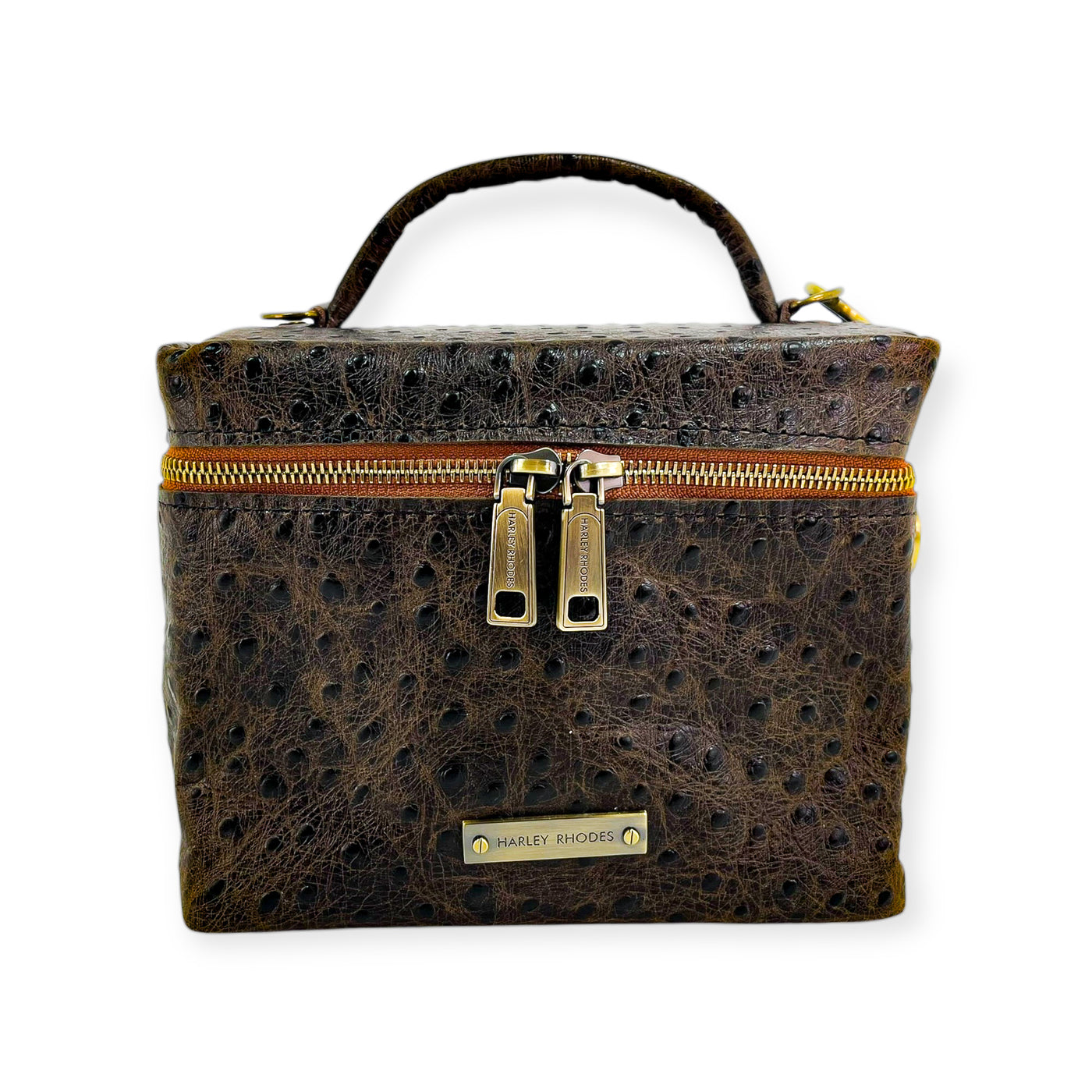 Petite Train Case-Luggage & Bags > Cosmetic & Toiletry Bags > Travel Organizer Bags-Western-Cowhide-Bags-Handmade-Products-Gifts-Dancing Cactus Designs