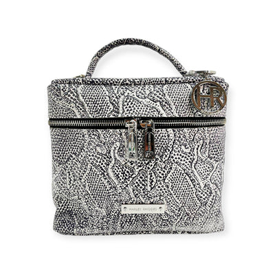 Petite Train Case-Luggage & Bags > Cosmetic & Toiletry Bags > Travel Organizer Bags-Western-Cowhide-Bags-Handmade-Products-Gifts-Dancing Cactus Designs