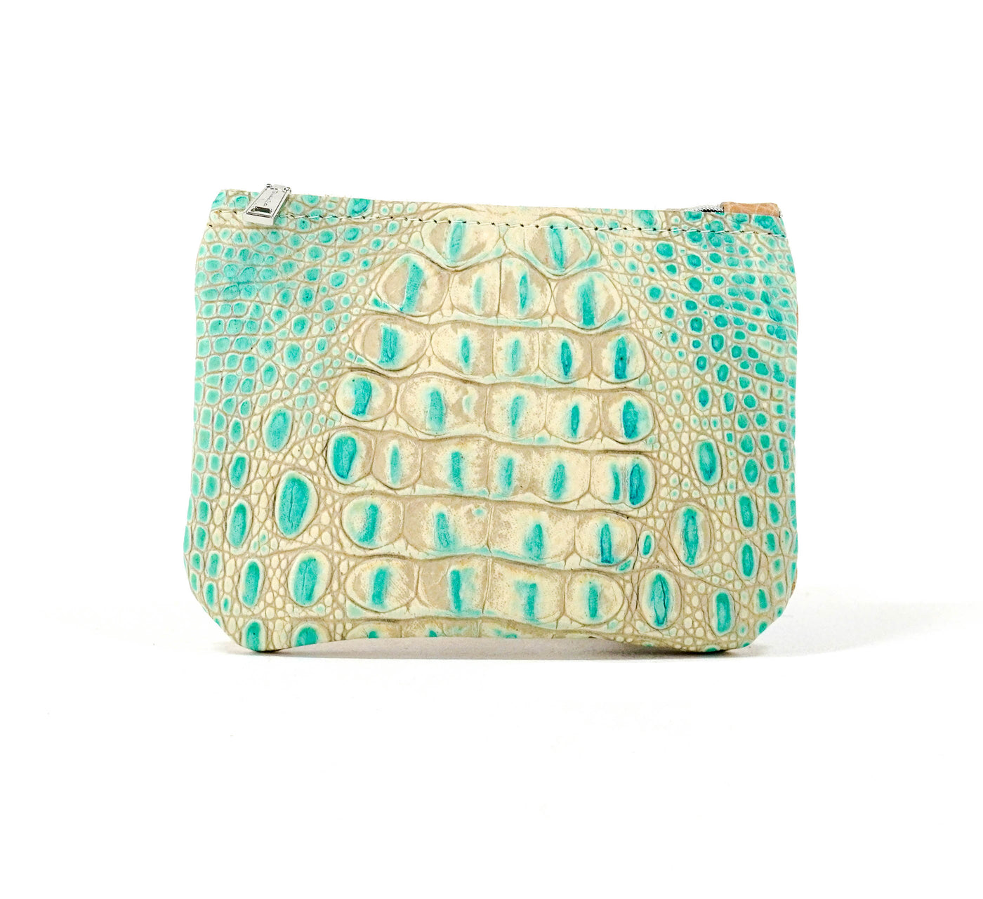 Purse Organizer - All Embossed w/ Cyan Croc-Purse Organizer-Western-Cowhide-Bags-Handmade-Products-Gifts-Dancing Cactus Designs