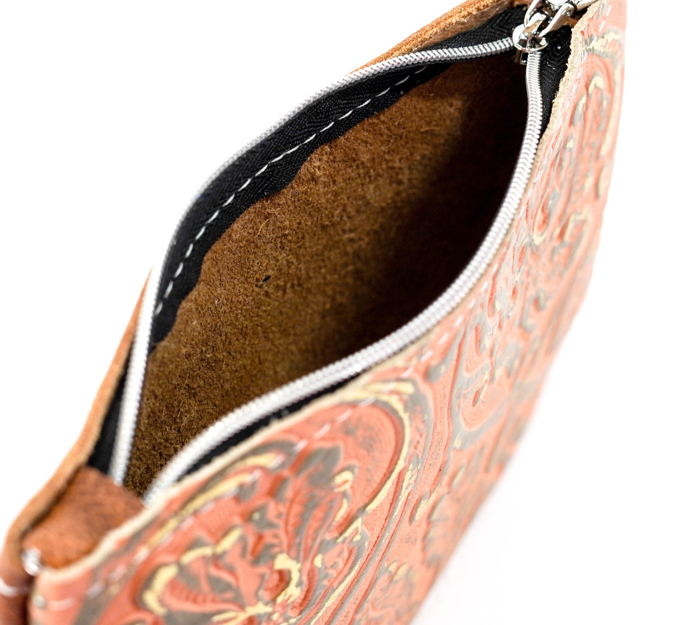 Purse Organizer - All Embossed w/ Grapefruit Tool-Purse Organizer-Western-Cowhide-Bags-Handmade-Products-Gifts-Dancing Cactus Designs