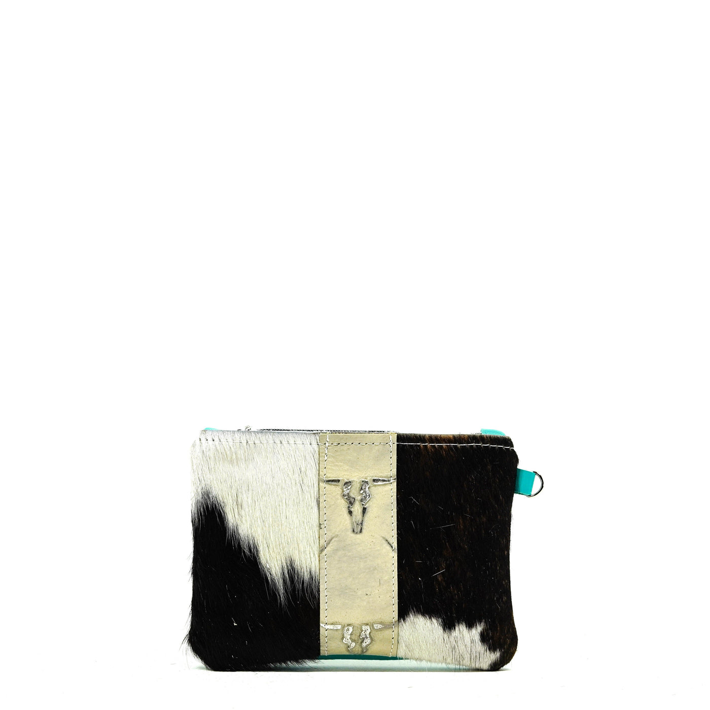 Purse Organizer - Black & White w/ Ghost Skulls-Purse Organizer-Western-Cowhide-Bags-Handmade-Products-Gifts-Dancing Cactus Designs