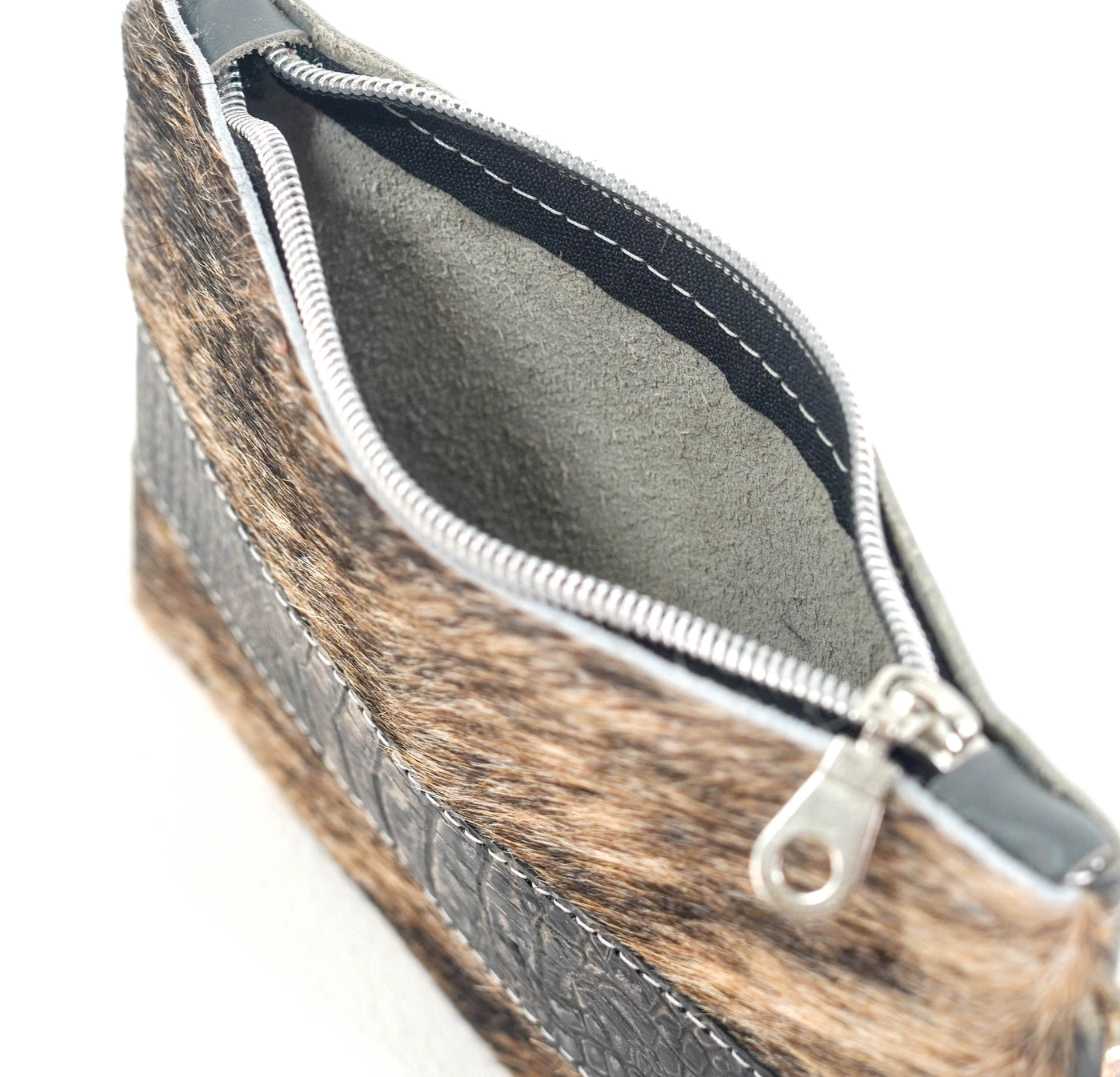 Purse Organizer - Brindle w/ Smoke Show Croc-Purse Organizer-Western-Cowhide-Bags-Handmade-Products-Gifts-Dancing Cactus Designs