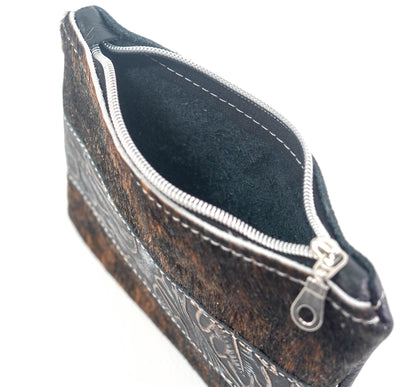 Purse Organizer - Dark Brindle w/ Autumn Ash-Purse Organizer-Western-Cowhide-Bags-Handmade-Products-Gifts-Dancing Cactus Designs