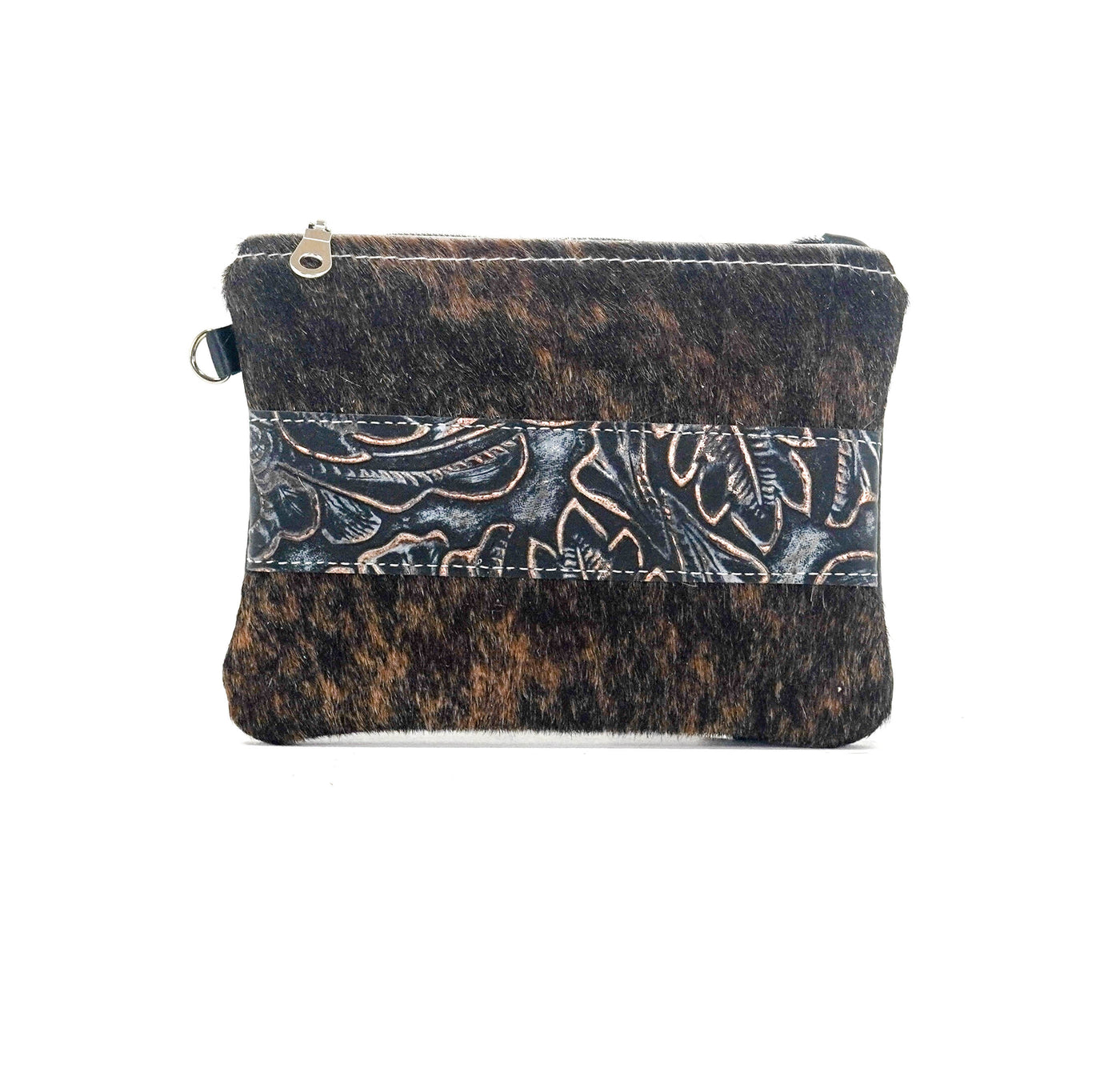 Purse Organizer - Dark Brindle w/ Autumn Ash-Purse Organizer-Western-Cowhide-Bags-Handmade-Products-Gifts-Dancing Cactus Designs