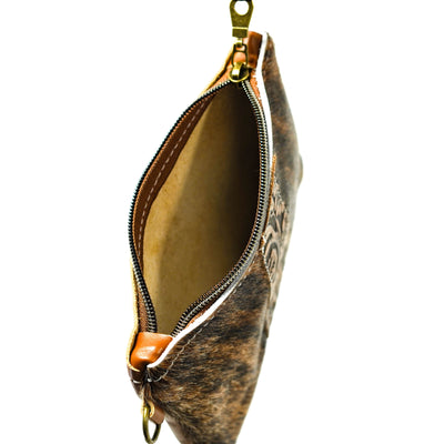 Purse Organizer - Dark Brindle w/ Honey Tool-Purse Organizer-Western-Cowhide-Bags-Handmade-Products-Gifts-Dancing Cactus Designs