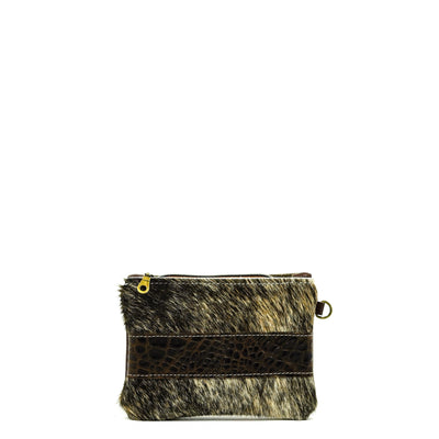 Purse Organizer - Exotic Brindle w/ Saddle Croc-Purse Organizer-Western-Cowhide-Bags-Handmade-Products-Gifts-Dancing Cactus Designs