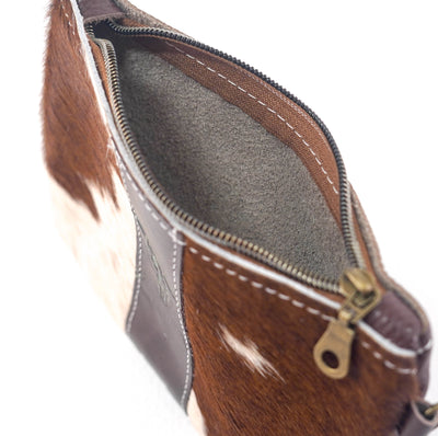 Purse Organizer - Longhorn w/ Mint Chocolate Skulls-Purse Organizer-Western-Cowhide-Bags-Handmade-Products-Gifts-Dancing Cactus Designs