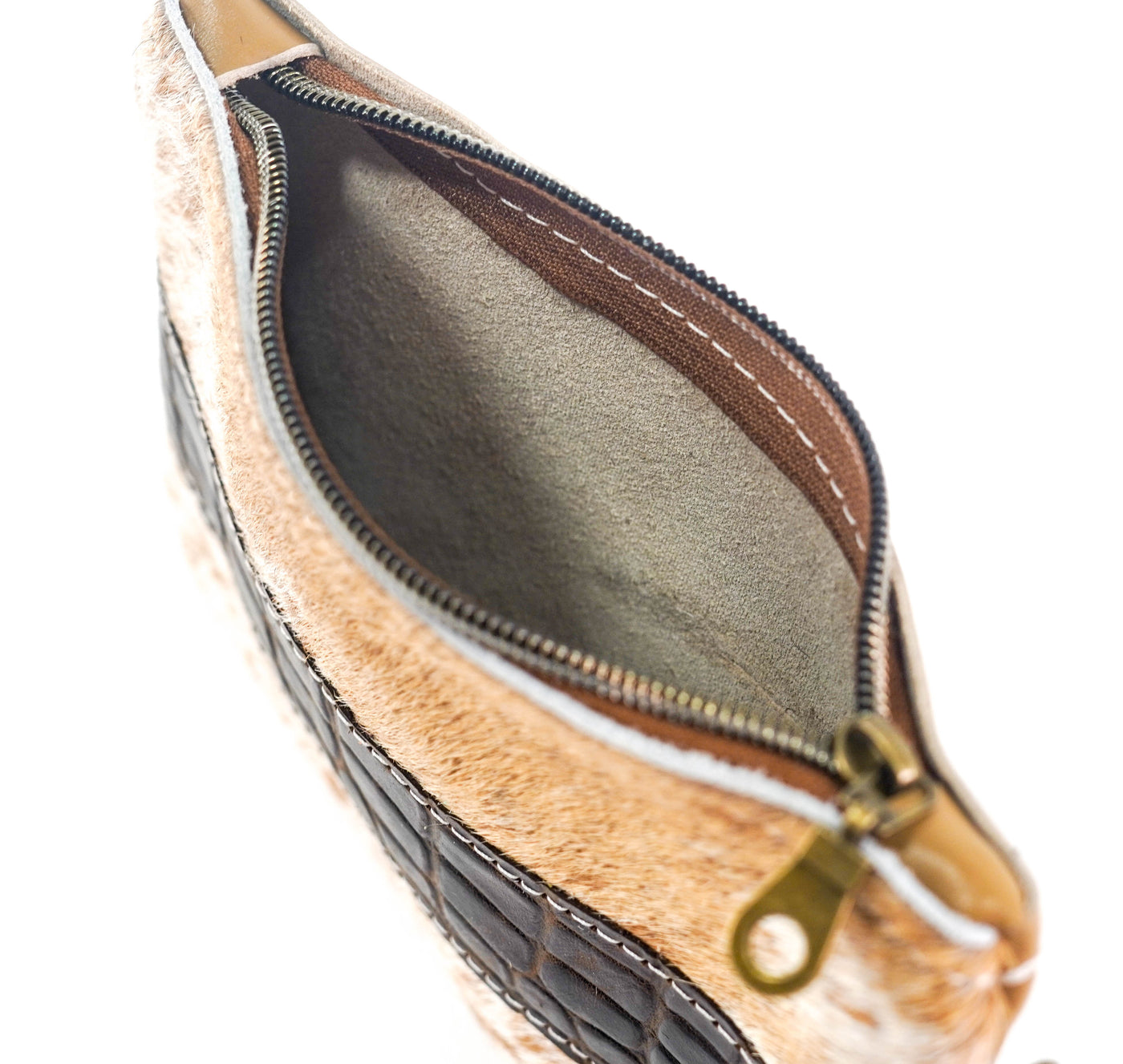 Purse Organizer - Longhorn w/ Saddle Croc-Purse Organizer-Western-Cowhide-Bags-Handmade-Products-Gifts-Dancing Cactus Designs