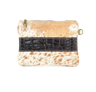 Purse Organizer - Longhorn w/ Saddle Croc-Purse Organizer-Western-Cowhide-Bags-Handmade-Products-Gifts-Dancing Cactus Designs