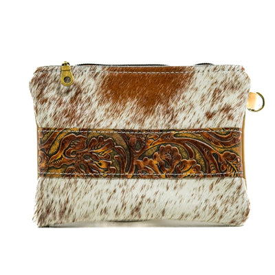 Purse Organizer - Longhorn w/ Wyoming Tool-Purse Organizer-Western-Cowhide-Bags-Handmade-Products-Gifts-Dancing Cactus Designs