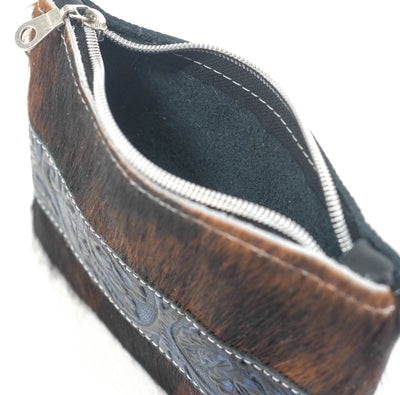 Purse Organizer - Red Brindle w/ Midnight Tool-Purse Organizer-Western-Cowhide-Bags-Handmade-Products-Gifts-Dancing Cactus Designs