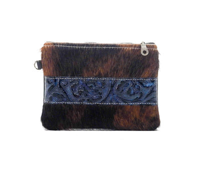 Purse Organizer - Red Brindle w/ Midnight Tool-Purse Organizer-Western-Cowhide-Bags-Handmade-Products-Gifts-Dancing Cactus Designs