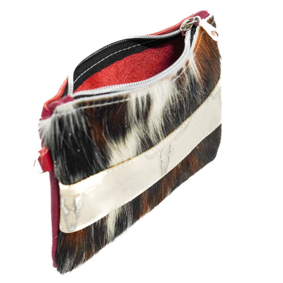 Purse Organizer - Tricolor w/ Ghost Skulls-Purse Organizer-Western-Cowhide-Bags-Handmade-Products-Gifts-Dancing Cactus Designs