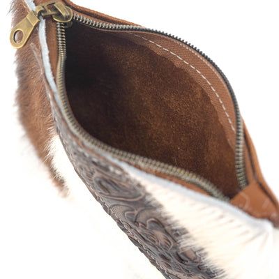Purse Organizer - Tricolor w/ Gold Rush Tool-Purse Organizer-Western-Cowhide-Bags-Handmade-Products-Gifts-Dancing Cactus Designs