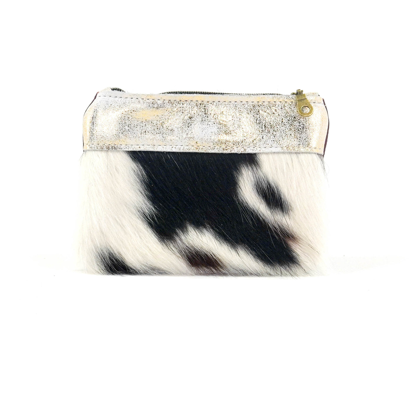 Purse Organizer - Tricolor w/ White & Gold Shimmer-Purse Organizer-Western-Cowhide-Bags-Handmade-Products-Gifts-Dancing Cactus Designs
