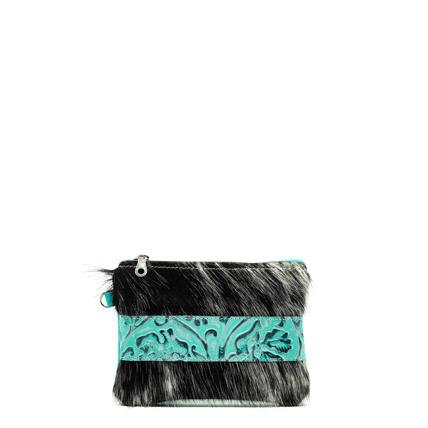 Purse Organizer - Two-Tone Brindle w/ Royston Tool-Purse Organizer-Western-Cowhide-Bags-Handmade-Products-Gifts-Dancing Cactus Designs