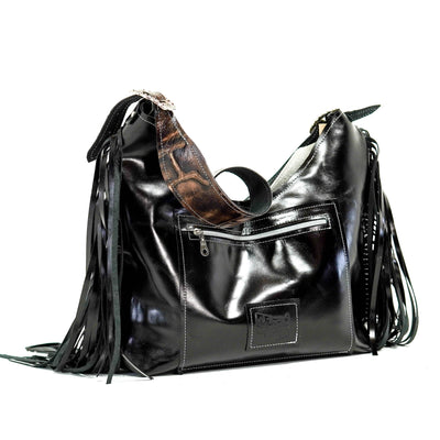 Reba - Brindle w/ Burnt Brands-Reba-Western-Cowhide-Bags-Handmade-Products-Gifts-Dancing Cactus Designs