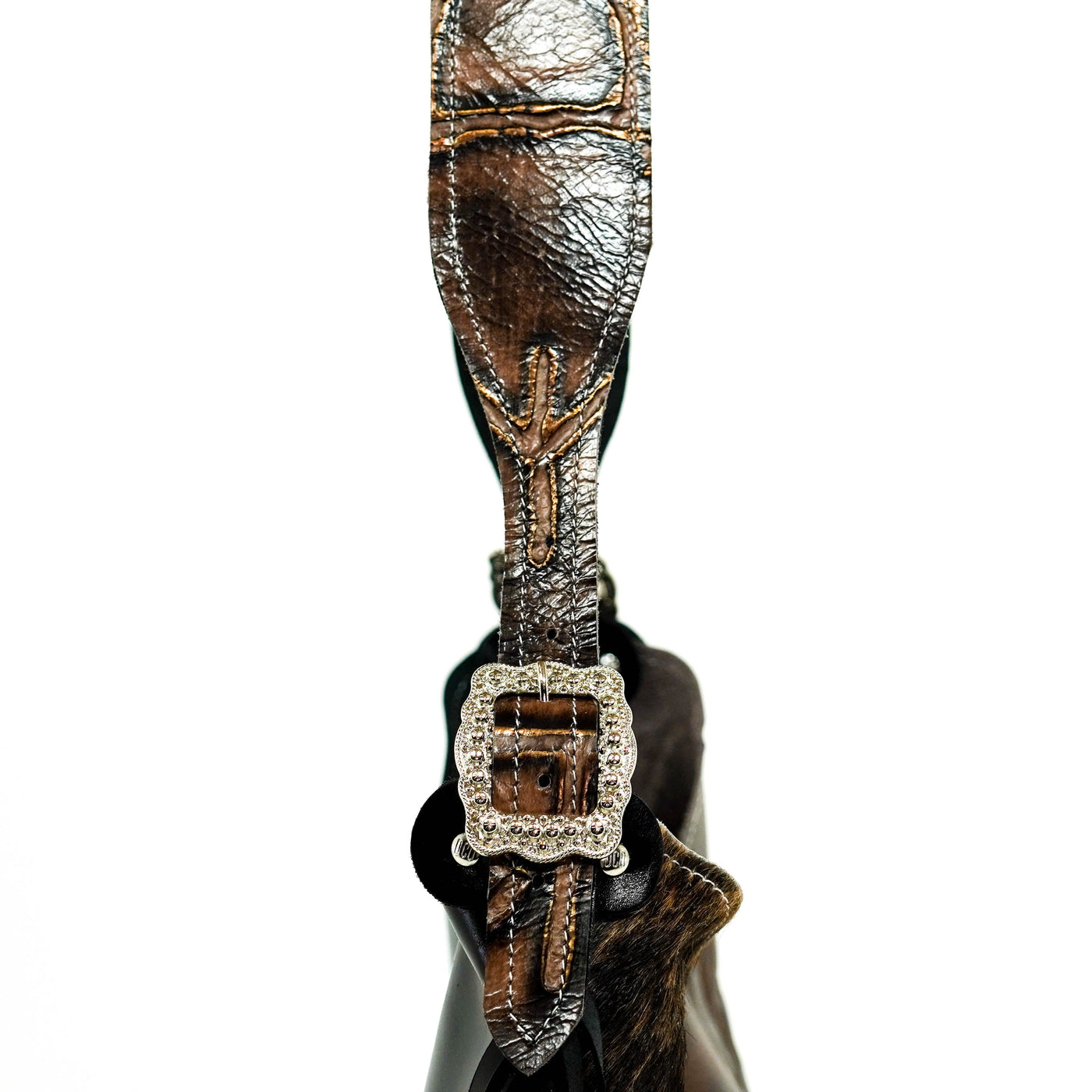Reba - Brindle w/ Burnt Brands-Reba-Western-Cowhide-Bags-Handmade-Products-Gifts-Dancing Cactus Designs