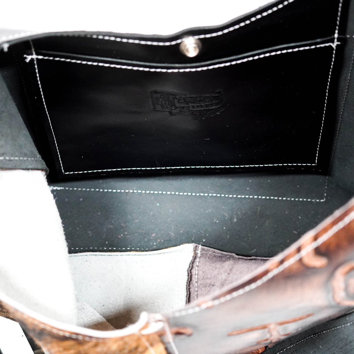 Reba - Brindle w/ Burnt Brands-Reba-Western-Cowhide-Bags-Handmade-Products-Gifts-Dancing Cactus Designs
