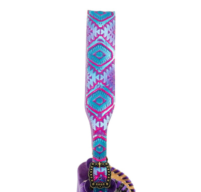 Reba - Chocolate & White w/ Rio Aztec-Reba-Western-Cowhide-Bags-Handmade-Products-Gifts-Dancing Cactus Designs