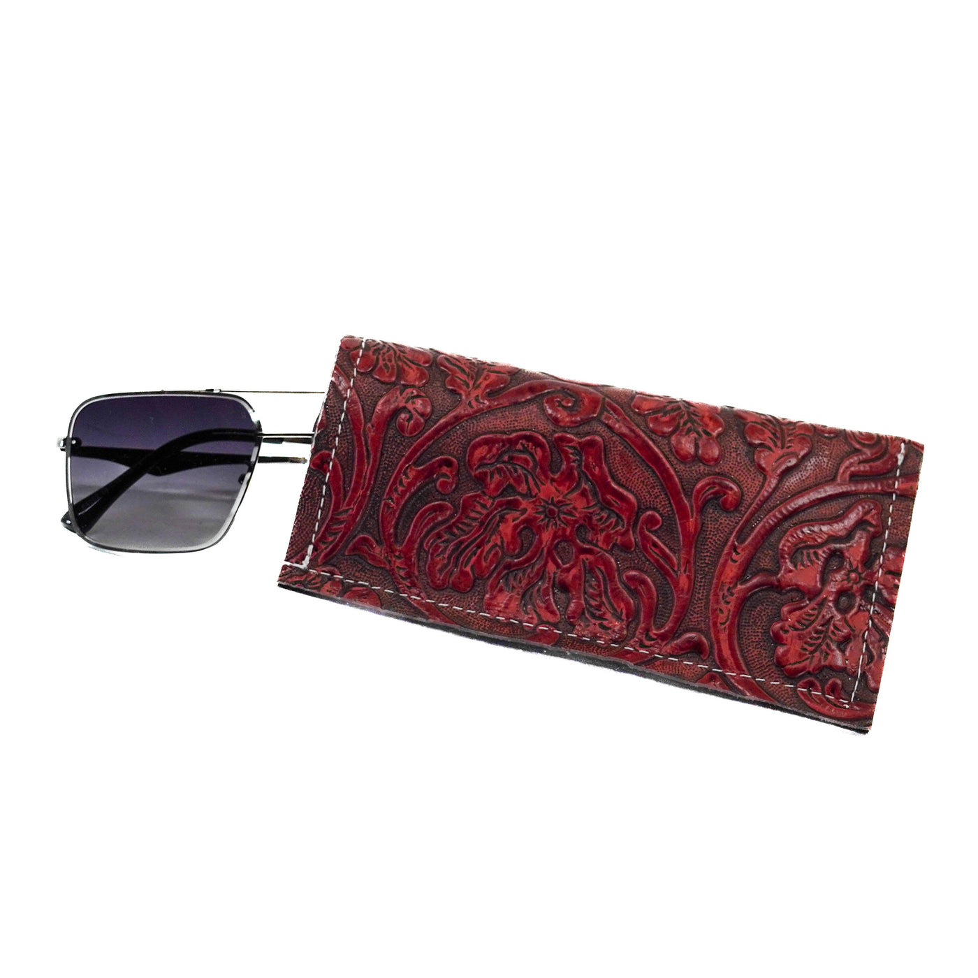 Red Tool Accessory Set-Western-Cowhide-Bags-Handmade-Products-Gifts-Dancing Cactus Designs
