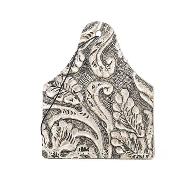 Roadie Tag - Black & White w/ Silver tool-Roadie Tag-Western-Cowhide-Bags-Handmade-Products-Gifts-Dancing Cactus Designs