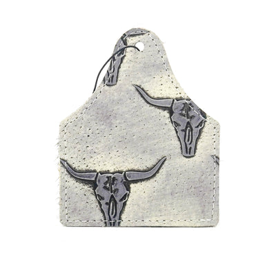 Roadie Tag - Brindle w/ Smoke Show Skulls-Roadie Tag-Western-Cowhide-Bags-Handmade-Products-Gifts-Dancing Cactus Designs