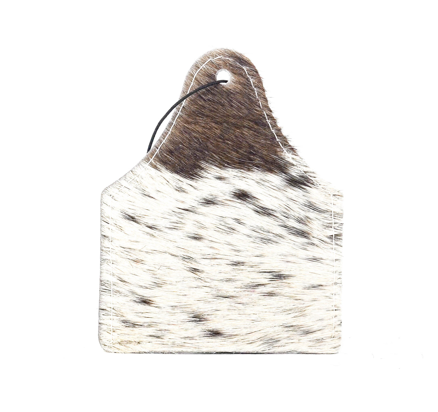 Roadie Tag - Chocolate & White w/ Chocolate Shimmer-Roadie Tag-Western-Cowhide-Bags-Handmade-Products-Gifts-Dancing Cactus Designs