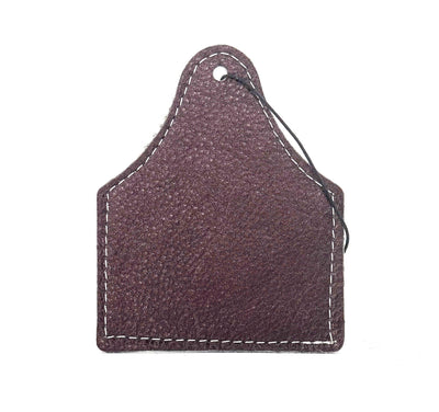 Roadie Tag - Chocolate & White w/ Chocolate Shimmer-Roadie Tag-Western-Cowhide-Bags-Handmade-Products-Gifts-Dancing Cactus Designs