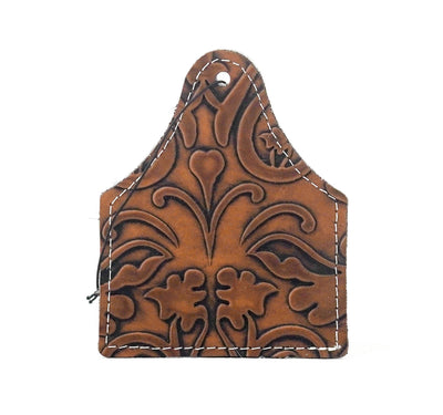 Roadie Tag - Longhorn w/ Saddle Black Jack-Roadie Tag-Western-Cowhide-Bags-Handmade-Products-Gifts-Dancing Cactus Designs